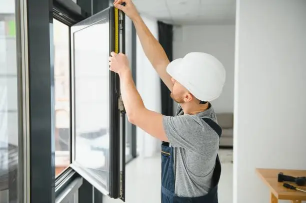 installatie sector installateur man witte helm werkveld 